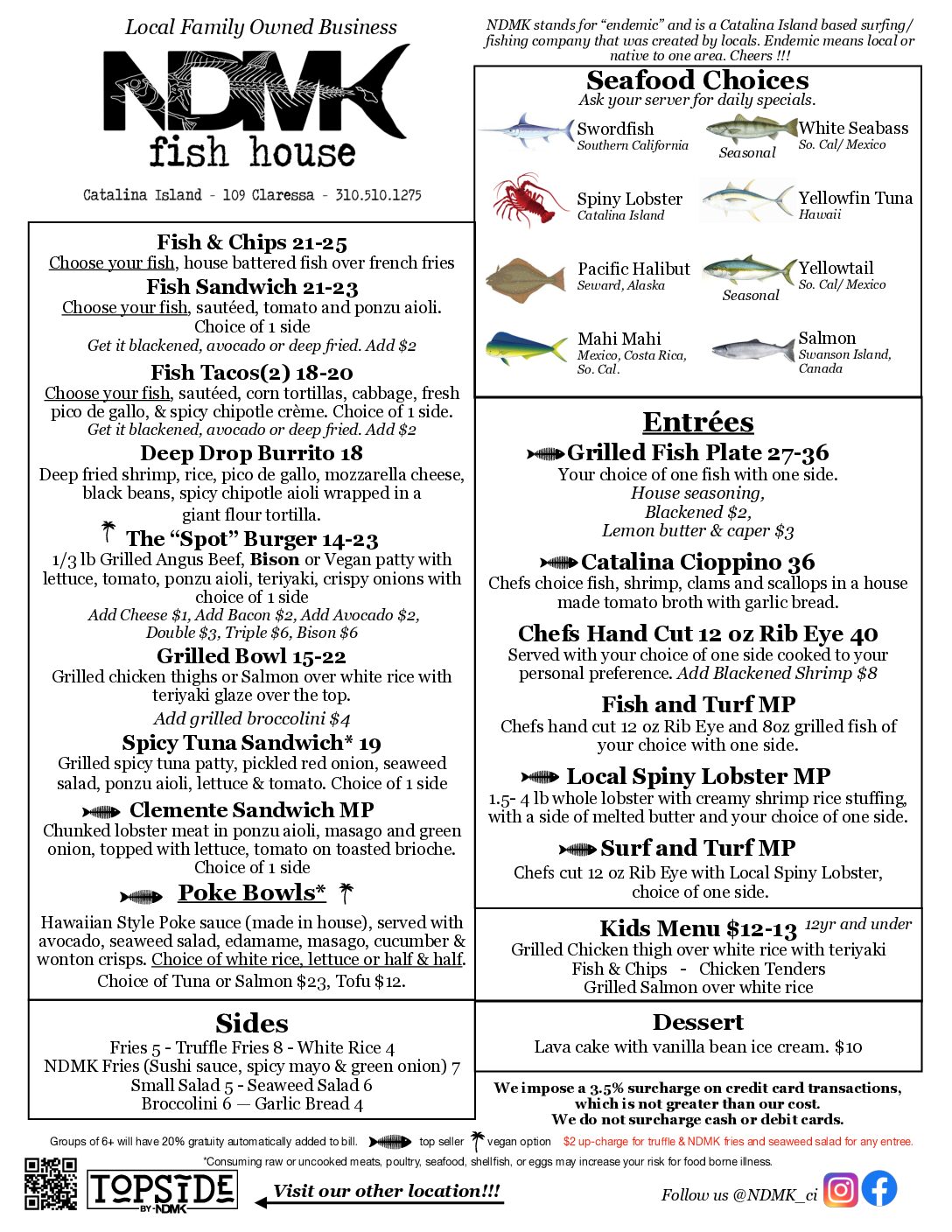 online menu